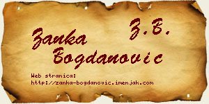 Žanka Bogdanović vizit kartica